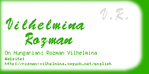 vilhelmina rozman business card